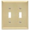 Amerelle Wall Plate, Number of Gangs: 2 Steel, Satin Brass Finish, Brass 163TTSB - alternate 1
